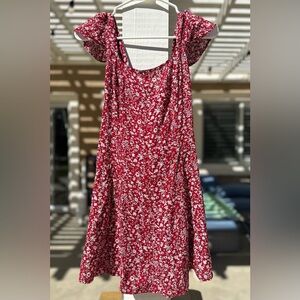 Princess Polly Floral Flowy Red Dress